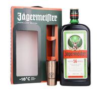 Jagermeister Herbal Liqueur | 1 Litre | 3 Shot Glass Gift Pack | Best Served as an Ice Cold Shot