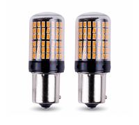 JagFond 2PCS BAU15S PY21W Indicator Bulbs Amber Yellow, PY21W LED Indicator Bulb, 2800LM Super Bright Front and Rear Turn Signal Lights, 12-24V 30W 7440 144smd General Car Bulbs Replacement