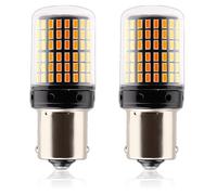JagFond 2PCS BAU15S PY21W LED 581Bulbs Amber Yellow, 2800LM Super Bright Front Rear Turn Signal Lights with Canbus Error Free, 12-24V Car Bulb for Backup Tail Turn Signal Parking DRL Lights