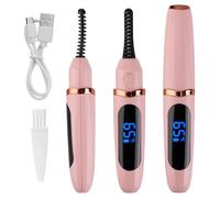 JagFond Heated Eyelash Curler, Heated Lash Curler, Eyelash Curler Safe Heated for Perfect and Curls Every Time - Long Lasting Makeup Pink