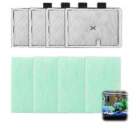 JagFond Internal Cartridge Filter, Compatible With Interpet Internal CF1 Filter for Aquarium, Fish Tank Filter Cartridges (4 X Filter Cartridges, 4 X Algaway Pads)