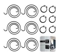 JagFond Universal Hardware Door Handle Spring Replacement Repair Kit, Replacement Parts 6 Springs 6 circlips, 2.5 Turns Coil, 2mm Thick
