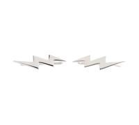 Jagged Lightning Bolt Ear Climbers - 925 Silver, Gold, Rose Gold Bold Jewellery Cute Gifts, Star, Womens Earrings, Fashion Design Gift Jewellery (Silver)