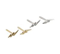 Jagged Lightning Bolt Stud Earrings, Silver or Gold, 925 Fine Jewelry, Petite Girls Womens (Gold)