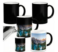 JagKul Black Magic Colour Changing Mug 11OZ - Heat Reveal Photo Cup - Ceramic Mug - Unique Gift for Birthdays, Christmas & Special Occasions (Printing NOT Included - Mug ONLY)