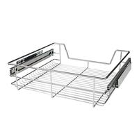 Jago® Telescopic Kitchen Drawer - 1 Piece for 60 cm Cupboard, Maximum Load 20 kg, Rails Included - Sliding Storage Basket