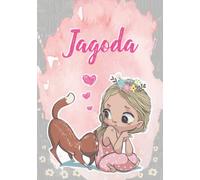 Jagoda: Notebook A5 | Personalized name Jagoda | Birthday gift for women, girl, mom, sister, daughter ... | Cute little girl with cat | 120 lined pages journal, small size A5 (ca. 6 x 9 inches)