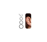 jagosen Black Gold Silver Nose Ring Hoop 18g 8PCS Titanium Thin Small Nose Septum Ring Lip Ring Eyebrow Cartilage Helix Conch Piercing Jewellery For Women Men 6mm/8mm/10mm/12mm/14mm