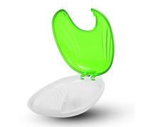 Jagowa 1 Piece False Teeth Container Denture Box, Press Open Retainer Case Holder Portable Denture Box Teeth Fixing Box Denture Container Orthodontic Holder Box (Green)