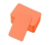 Jagowa 100 Blank Message Cards - Kraft Paper for Doodle & Handwritten Notes. Ideal for Greetings, Invitations & More (Orange)