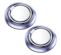 Jagowa 2-Pack Magnetic Phone Ring Holder & Stand - 360° Adjustable Loop for Car Mount - Compatible with All Smartphones - Purple