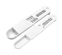 Jagowa 2 Pcs Adjustable Plastic Measuring Spoon Set (White)