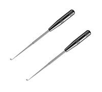 Jagowa 2 Pcs Fishing Hook Removal Stainless Steel Disgorger with Storage Tube Fish Hook Quick Remover Tool Hook Separator Fishing Extractor (Black)