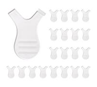 Jagowa 20 Pcs Eyelash Perming Lash Curler Eyelashes Y Brush Perm Eyelash Silicone Brush Graft Eyelash Makeup Beauty Aid (Transparent)