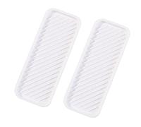 Jagowa 2pcs Silicone Soap Tray Sink Drain Rack Kitchen Dishes Teacup Insulation Mat Silicone Storage Box Anti-Slip Organizer Sponge Rack Small Soap Tray White