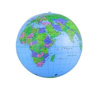 Jagowa 3 Pcs Inflatable Globe PVC World Globe Beach Ball for Geography Teaching Beach School Office Gift