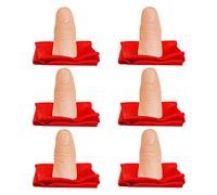 Jagowa 6 Pcs Magic Props Simulation Finger Plastic Thumb Finger Soft Thumb Tip Finger for Stage Bar Party Home Performance Street