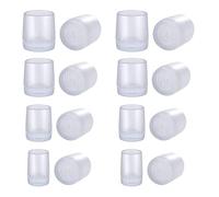 Jagowa 8 Pairs High Heel Protectors Anti-Slip Rubber Heel Covers Repair Replacement Caps for Outdoor XS, S, M, L (Transparent)