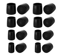Jagowa 8 Pairs High Heel Protectors Anti-Slip Rubber Heel Covers Repair Replacement Caps for Outdoor XS, S, M, L (Black)