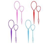 Jagowa 8 Pcs Topsy Tail Hair Tools Plastic Ponytail Hair Braided Coil Hair Headdress Styling Accessories for Women Girls Long Hair (4 Colors)