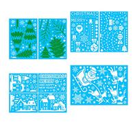 Jagowa Christmas & New Year Window Stickers - Holiday Stunning Decorations & Clings for Glass - Static Electricity