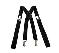 Jagowa Men's Braces X Shape with 4 Clips, Elastic Men's Strap X-Shaped for Men Trousers Business