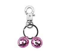 Jagowa Pink 2-Piece Pet Bell Set - Retro Copper Dog & Cat Keychain Accessories for Collar or Toy