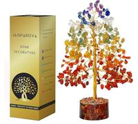 JAGPAROVA 7 Chakra Tree - Crystal - Gemstone Tree - Feng Shui - Chakra Crystals - Crystals Tree - Money Trees - Chakra Tree Of Life - Reiki Gifts - Crystal Decor - Crystal Bonsai Tree