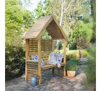 Jagram Orio Wooden Garden Arbour With Bench, Half Trellis H205X161X62 Cm