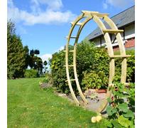 Jagram Wooden Garden Arch Moongate Double Standard, H227X246X90