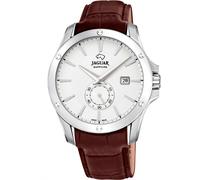 JAGUAR Watch Model J878/1 from The ACAMAR Collection, 44 mm Silver case with Brown Leather Strap for Men