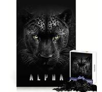 Jaguar Alpha Jigsaw Puzzles for Adults 1000 Pieces Brain Skill Accurate Edge Pattern Build Home Decor (50x75cm)