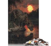 Jaguar at Sunset Puzzles 1000 Piece Puzzle Adult Jigsaw Puzzle Jigsaw Puzzles for Adults Gifts 1000pcs (75x50cm)