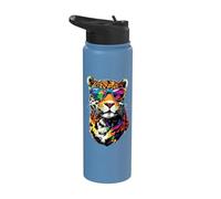 Jaguar Big Cat Panther Funny Cat Lover Cute Jaguar Stainless Steel Insulated Water Bottle