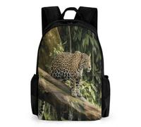 Jaguar Cat on Tree Trunk Waterfall Backpack Daypack Travel Backpack