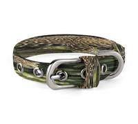 Jaguar Cat on Tree Trunk Waterfall Dog Collar Classic Adjustable Pet Collar Soft and Fancy,Dog Collars Easy Clean and Comfortable for Small Medium Dogs Pet Supplies Accessories