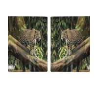 Jaguar Cat on Tree Trunk Waterfall Passport Holder Fashion Passport Cover Passport Protector Travel Document Organizer ID Card Protector Exquisite Passport Wallet Cover Credit Card Holder