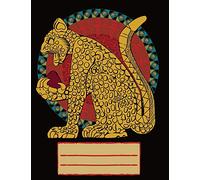 Jaguar Composition Notebook: Mexican Aztec Pictogram Icon Cover Design with Blank College Ruled Lined Pages Notebook for School/Student/Teacher Fan of Native American Cultures