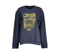 Jaguar Crew Neck Sweatshirt- Blue Sweaters Cavalli Class Blue M