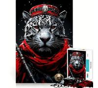 Jaguar Crimson Warrior Jigsaw for Teenagers1000 Pieces Brain Skill True Detail Pattern Assemble Christmas Idea (50x75cm)