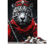 Jaguar Crimson Warrior Jigsaw Puzzles Puzzle for Adults Kids. 1000 Pieces Impossible Challenge Toy Educational Games Home Decoration for Educational Games Gifts 1000pcs (38x26cm)
