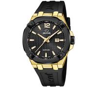 JAGUAR Men's Watch J1012/1 Diplomatic Stainless Steel Case 316l Gold Black Rubber Strap