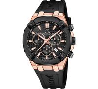 JAGUAR Men's Watch J1015/1 Diplomatic Stainless Steel Case 316l Gold Black Rubber Strap