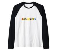 Jaguar Eyes Inside Bold Text Jaguars Wild Animal Safari Raglan Baseball Tee