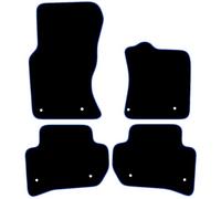 Jaguar F Pace 2016 Onwards 4 Piece Set Car Mats UK-Made Tailored Fit Carpet Floor Mats Full Coverage Compatible Accessory Blue Trim