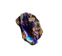 JAGUAR GEMS Black Opal Rough - 7.8 Carat - AAA Quality Ethiopian Welo Multi Fire Black Opal Crystal, Natural