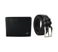 JAGUAR Gift Set, Leather Wallet with RFID and Belt 125 cm in Wooden Box
