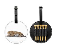 Jaguar in den Black Printed golf tee storage bag - portable design, easy to organize tee, Black, One Size