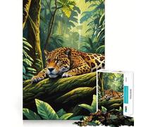Jaguar in The Jungle 1000 Pieces Jigsaw Puzzles for Teenagers Brain Logic Restful Game Family Fun Xmas Surprise (38x52cm)