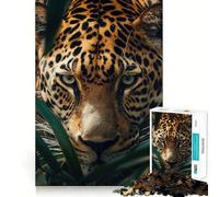 Jaguar In The Jungle Jigsaw Puzzle 1000 Piece for Teenagers Cognitive Boost Smooth Connection Fun Play Art Piece (50x75cm)